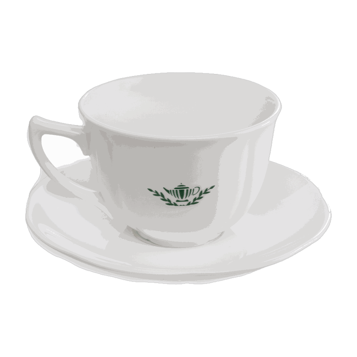 Juego de taza y plato blanca — Ahmad Tea